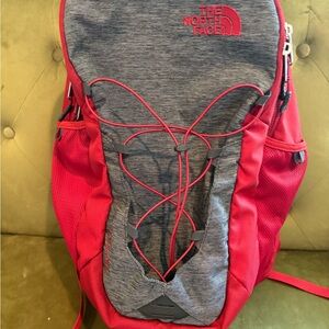 The North Face Jester Maroon and Gray Backpack in great condition!!